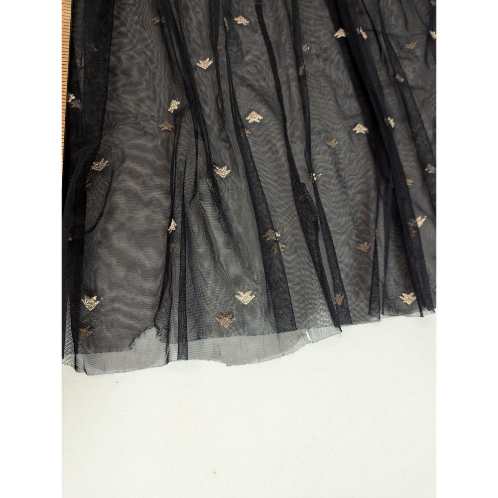 Romantic Black Embroidered Bee Mesh Maxi Dress | Ethereal Dark Cottagecore - Picture 14 of 16